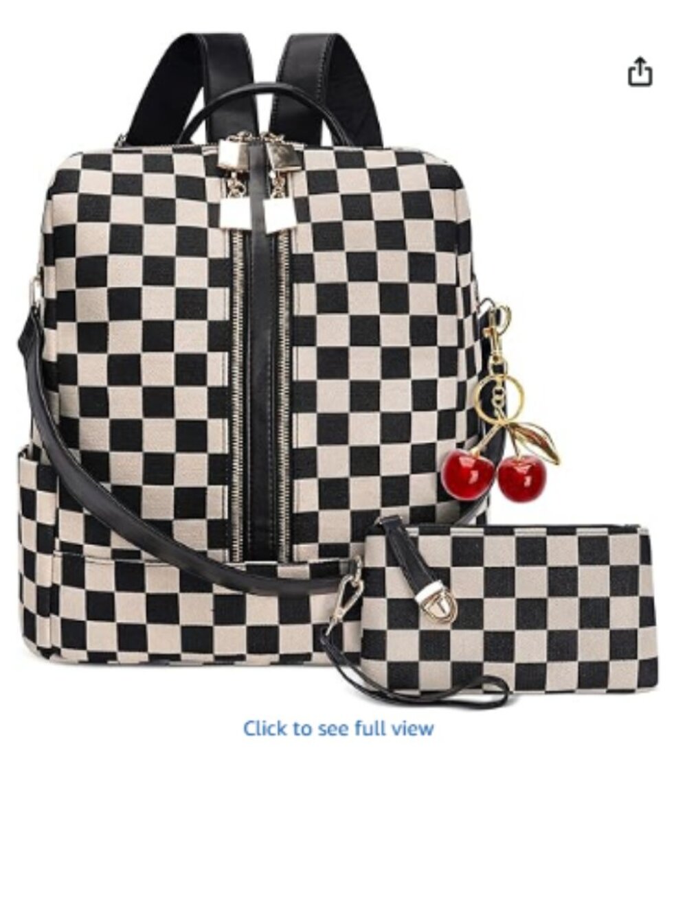 Checkered Backpack Purse for Women,Plaid Back Pack Handbag,Fashion Everyday